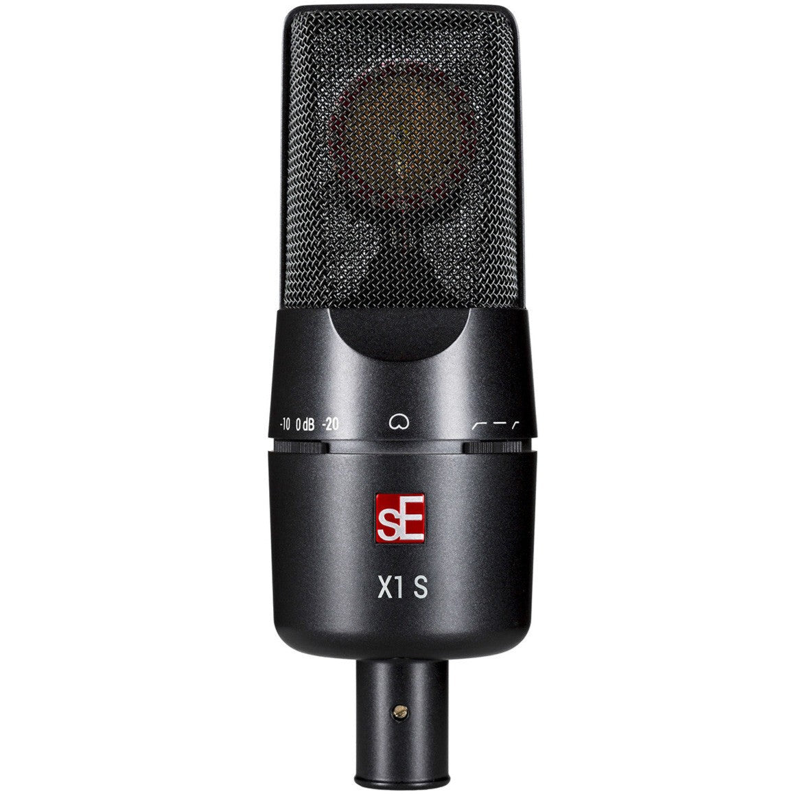 SE Electronics X1 S Studio Bundle condenser microphone with shock mount and cable, ideal for professional recording setups.