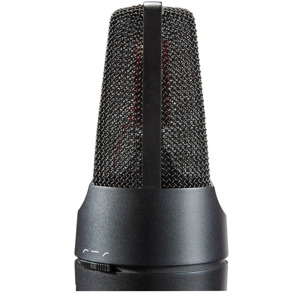 SE Electronics X1 S studio condenser microphone with shock mount and accessories for professional recording.
