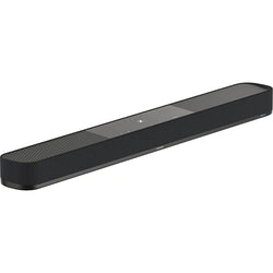 Sennheiser Ambeo Soundbar Plus with sleek black design and multiple speaker drivers for immersive TV audio.