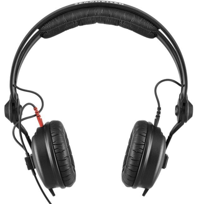 Sennheiser HD 25 Plus DJ headphones with over-ear design, adjustable headband, and professional audio quality.