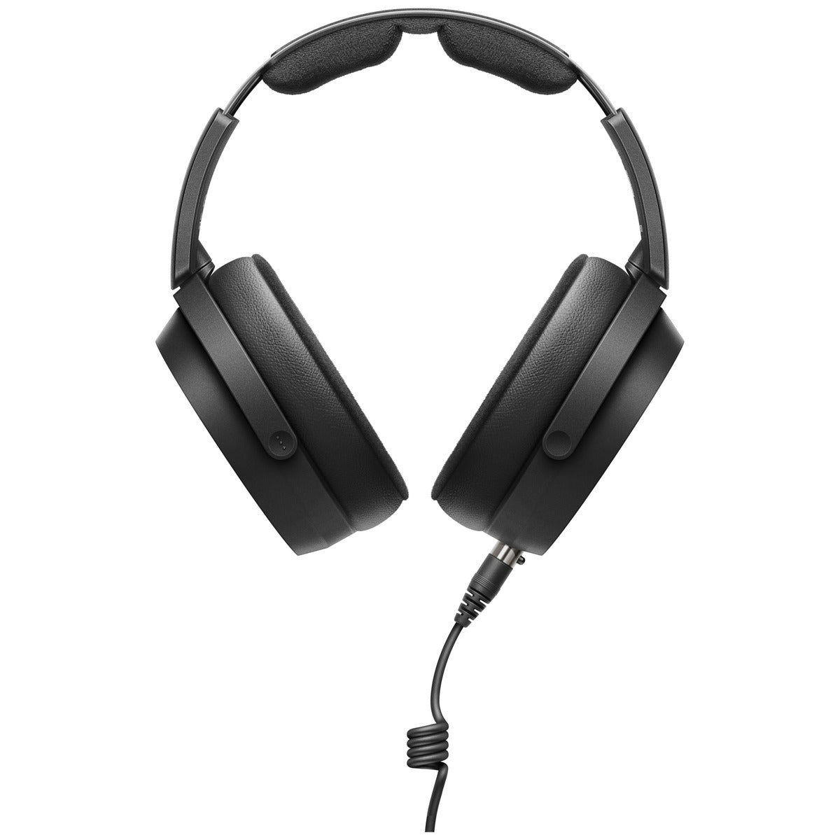 Sennheiser HD 480 Pro Plus studio headphones shown from the back, featuring over-ear design and adjustable headband.