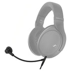Sennheiser HD 500 BAM boom microphone attached to HD 599 audiophile headphones