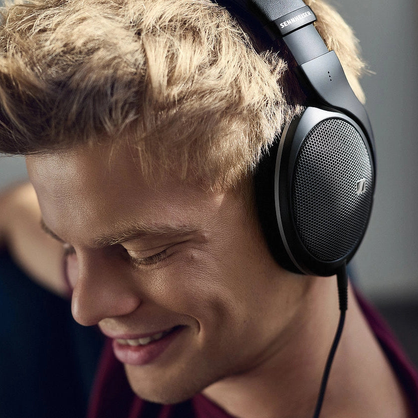 Sennheiser HD 550 wired headphones with over-ear design and adjustable headband, black color, and cushioned ear cups.