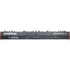 Sequential Prophet-6 synthesizer with multiple knobs and keys, showcasing its professional analog sound hardware.