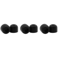 Shure EACYF1-6M Black Foam Sleeves (Medium, 3 Pair) foam ear tips, front view