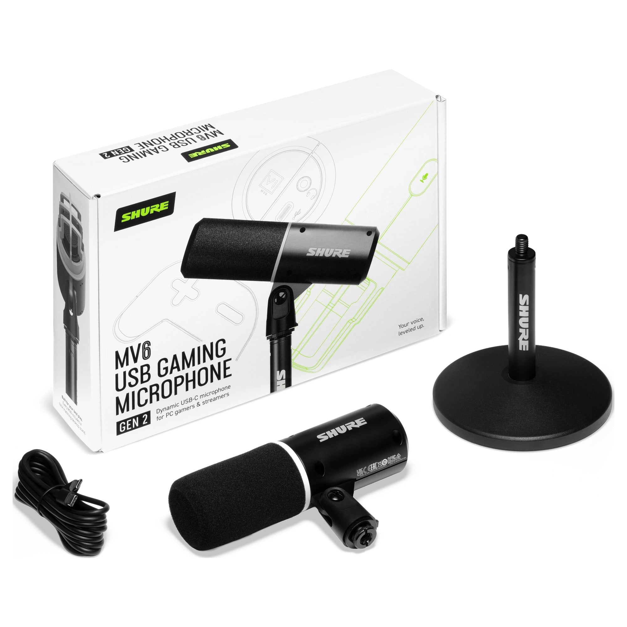 Shure MV6 Gen 2 – USB-C Gaming Microphone | Soundium