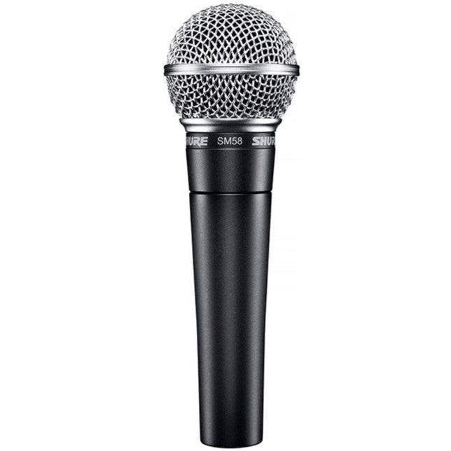 Shure SM58-SE dynamic microphone with switch, professional vocal microphone for live performances and studio use.
