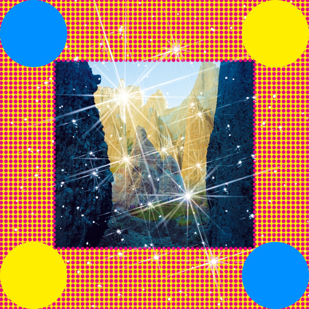 Yellow vinyl LP of Caribou's Honey album by City Slang, featuring the record and its colorful cover art.