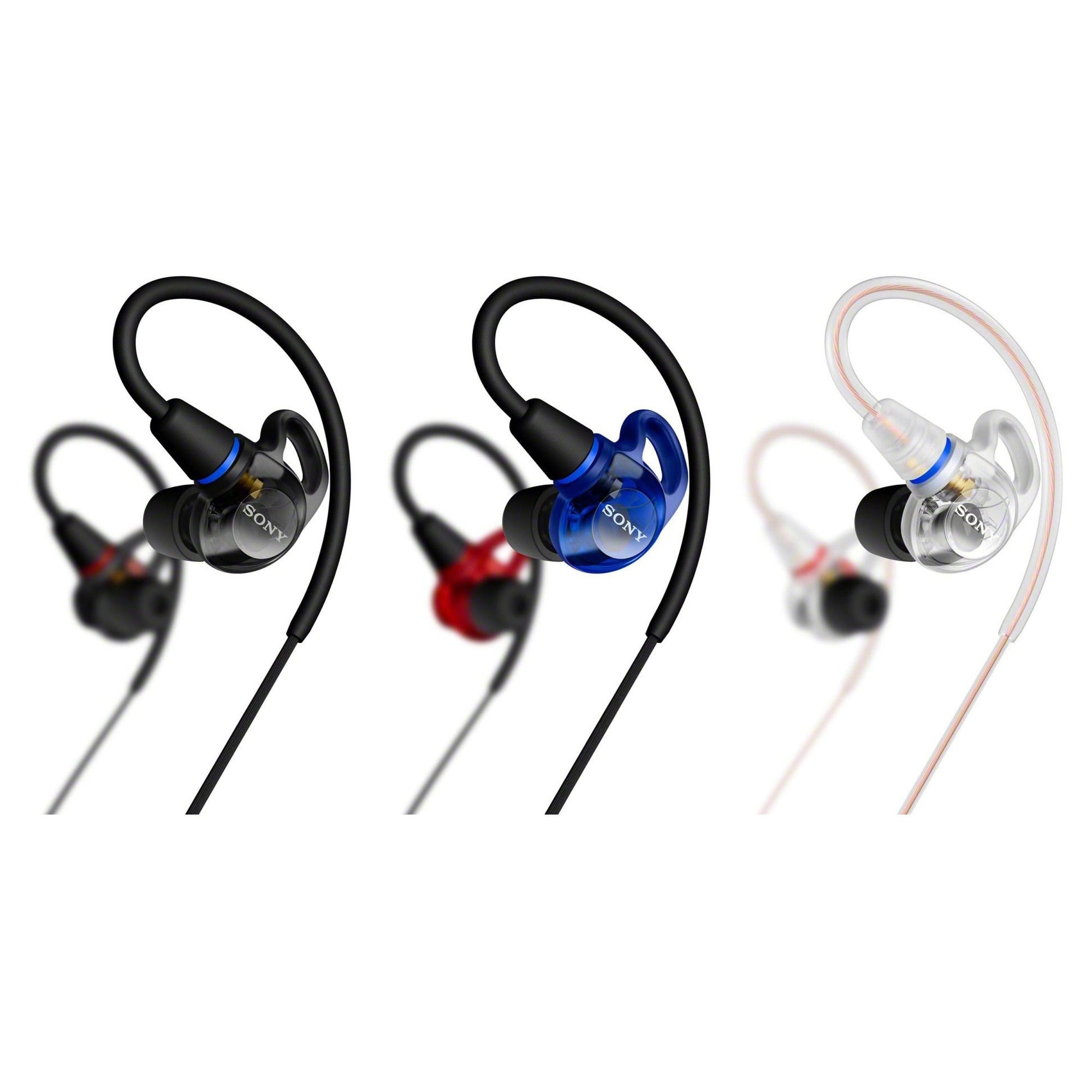 Sony IER-M500 in-ear monitors, all three finishes side by side