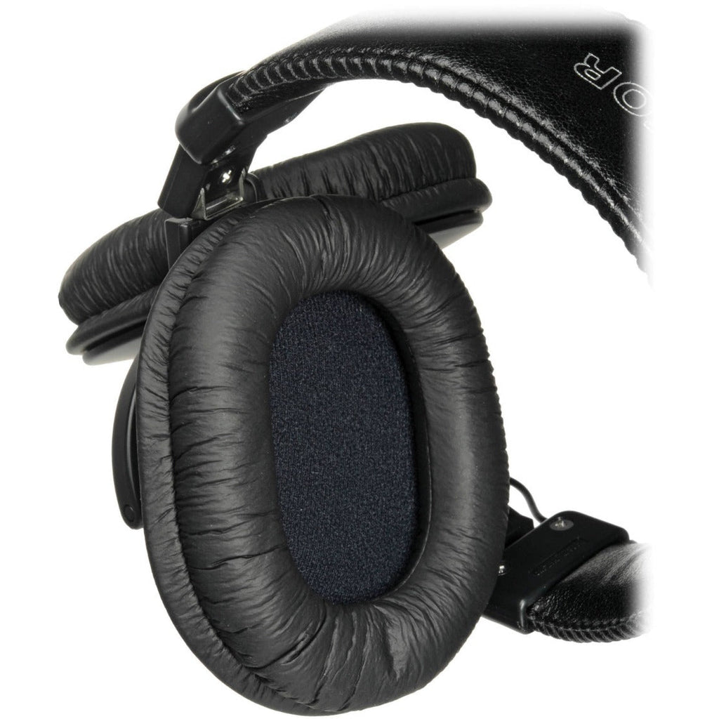 Sony MDR-7506 studio headphones with closed-back design, featuring large over-ear ear cups and adjustable headband for professional audio.