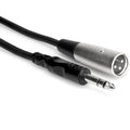 Hosa STX-105M 6.3mm TRS to XLR male audio cable, 1.5 meters long, with black and red connectors.