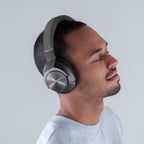 Technics EAH-A800 wireless headphones, ear cup detail in black
