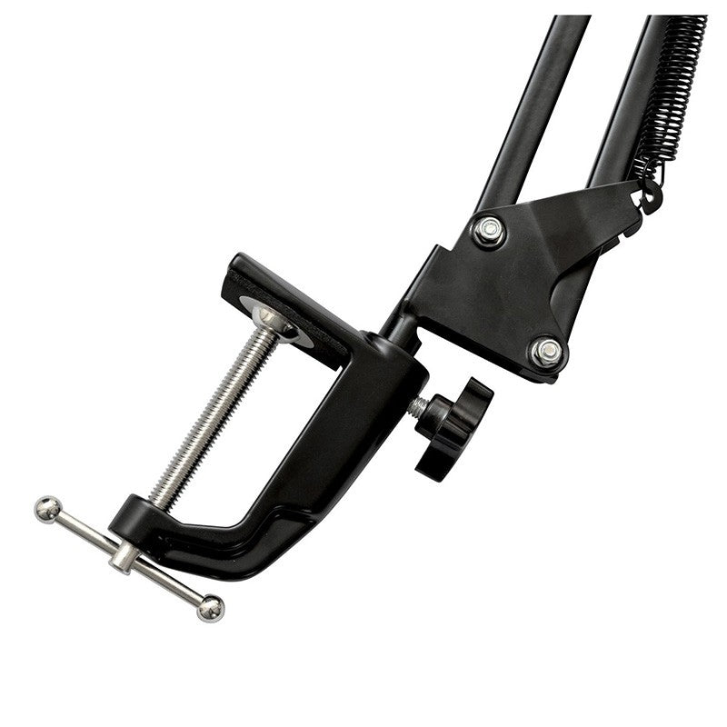 Tie Studio Flex Broadcast Microphone Arm with adjustable boom and sturdy mount for professional studio recording setups.