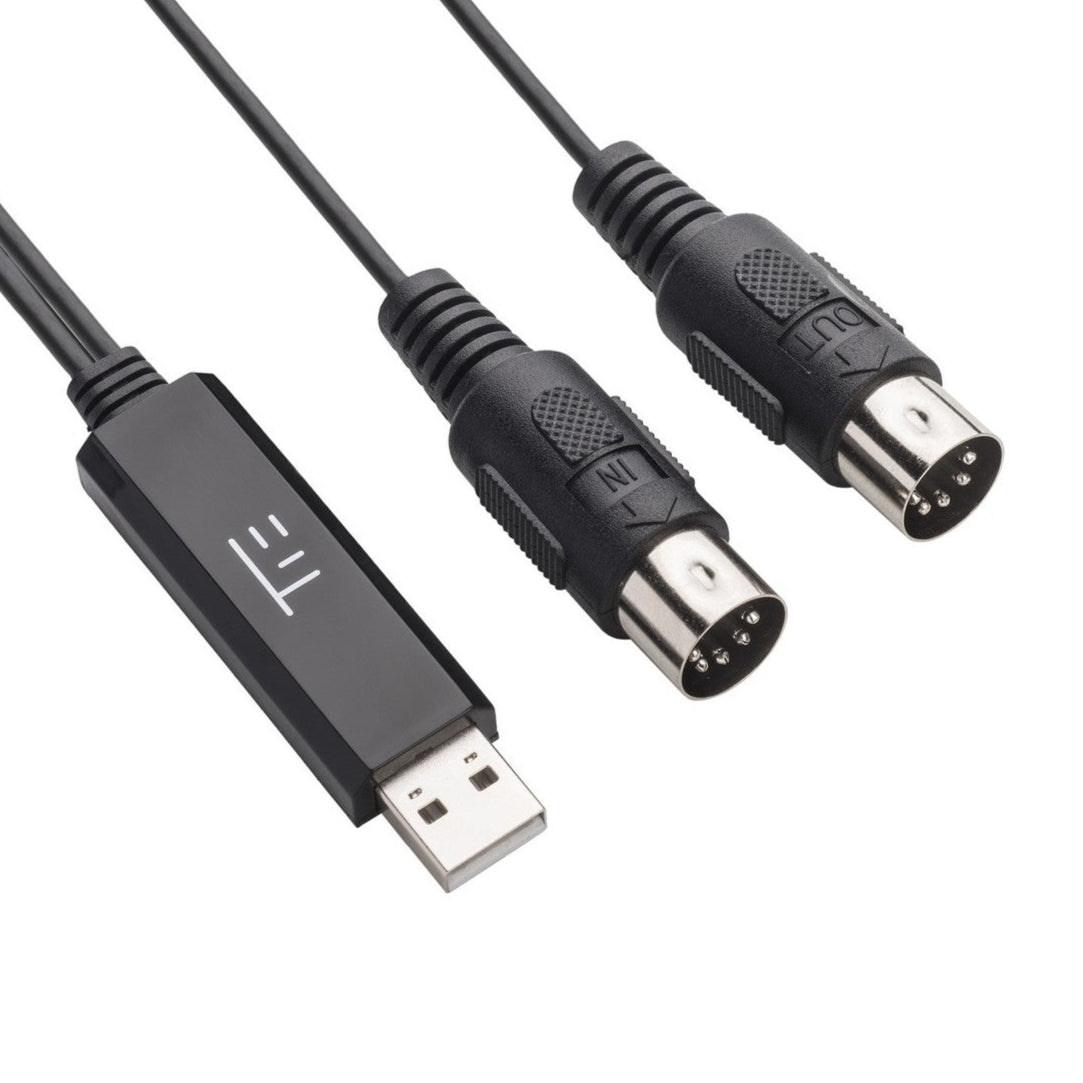 Tie Studio Midi 1i1o midi interfaces, in black