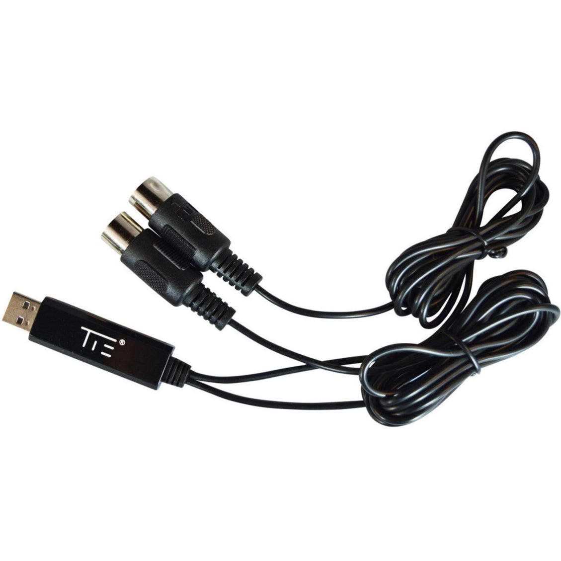 Tie Studio Midi 1i1o MIDI interface with multiple input and output ports, compact design, and professional audio connectivity.