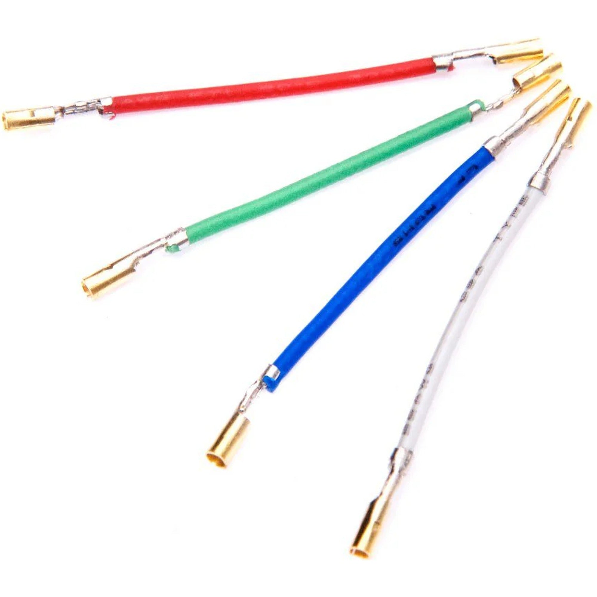 Tonar Headshell Wires (4055) cartridge accessories with gold-plated connectors and flexible wiring for turntable headshells.