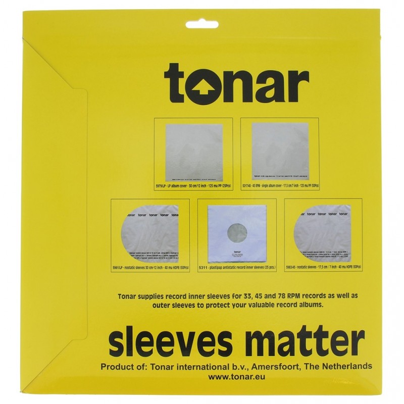 Tonar Nostatic 12" LP Record Inner Sleeves (50 pcs.) - Soundium