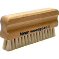 Tonar Woodgoat II record brush for cleaning vinyl records, featuring natural wooden bristles for gentle, effective dust removal.
