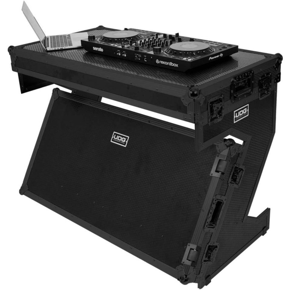 UDG Ultimate Flight Case Portable Z-Style DJ Table Black Plus (Wheels) (U91072BL) - Soundium