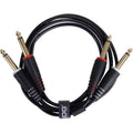 UDG Ultimate Audio Cable Set with 1/4 inch TRS connectors, black straight cable, 3 meters long, for professional audio connections