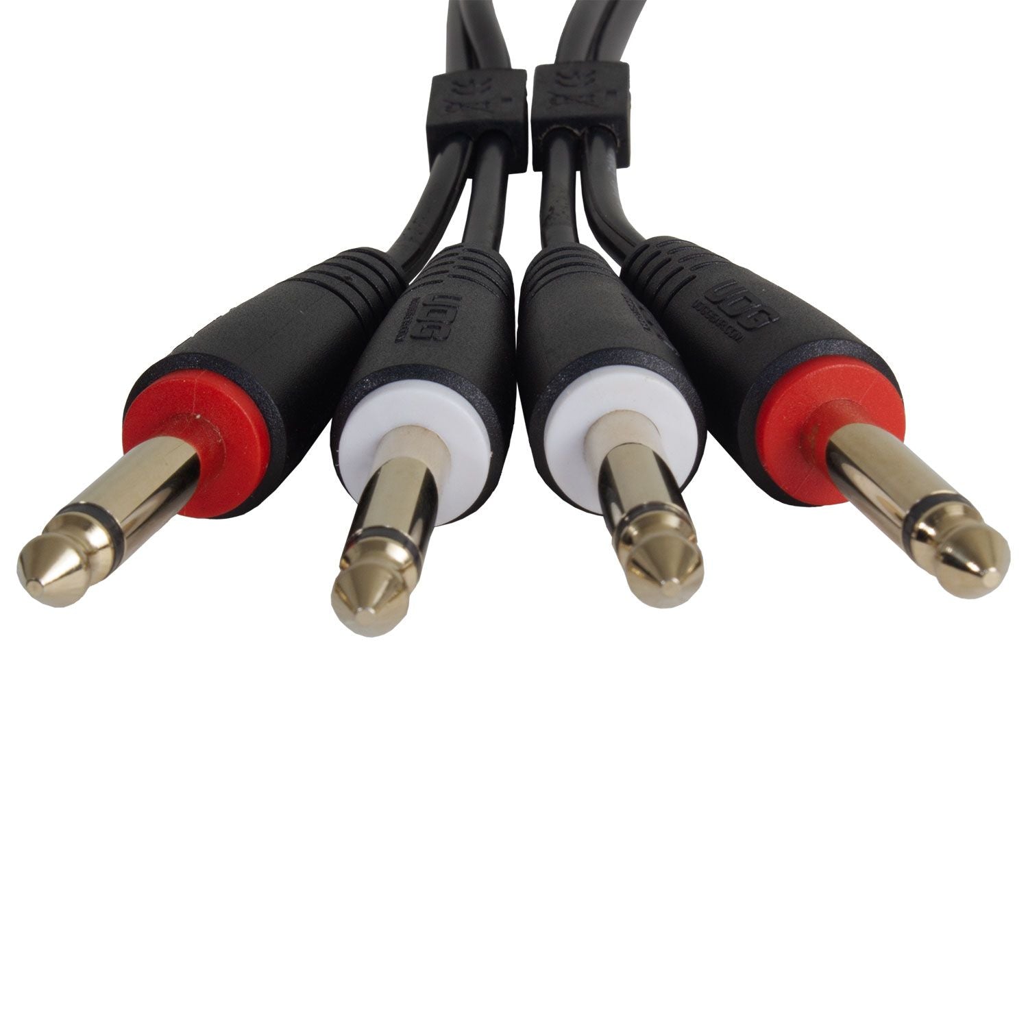 UDG Ultimate Audio Cable Set with black 1/4-inch TRS to TRS cables, 3 meters long, for professional audio connections.