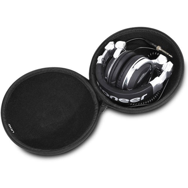 Small UDG Creator headphone case in black, with a sleek, protective design for storing and carrying headphones securely.