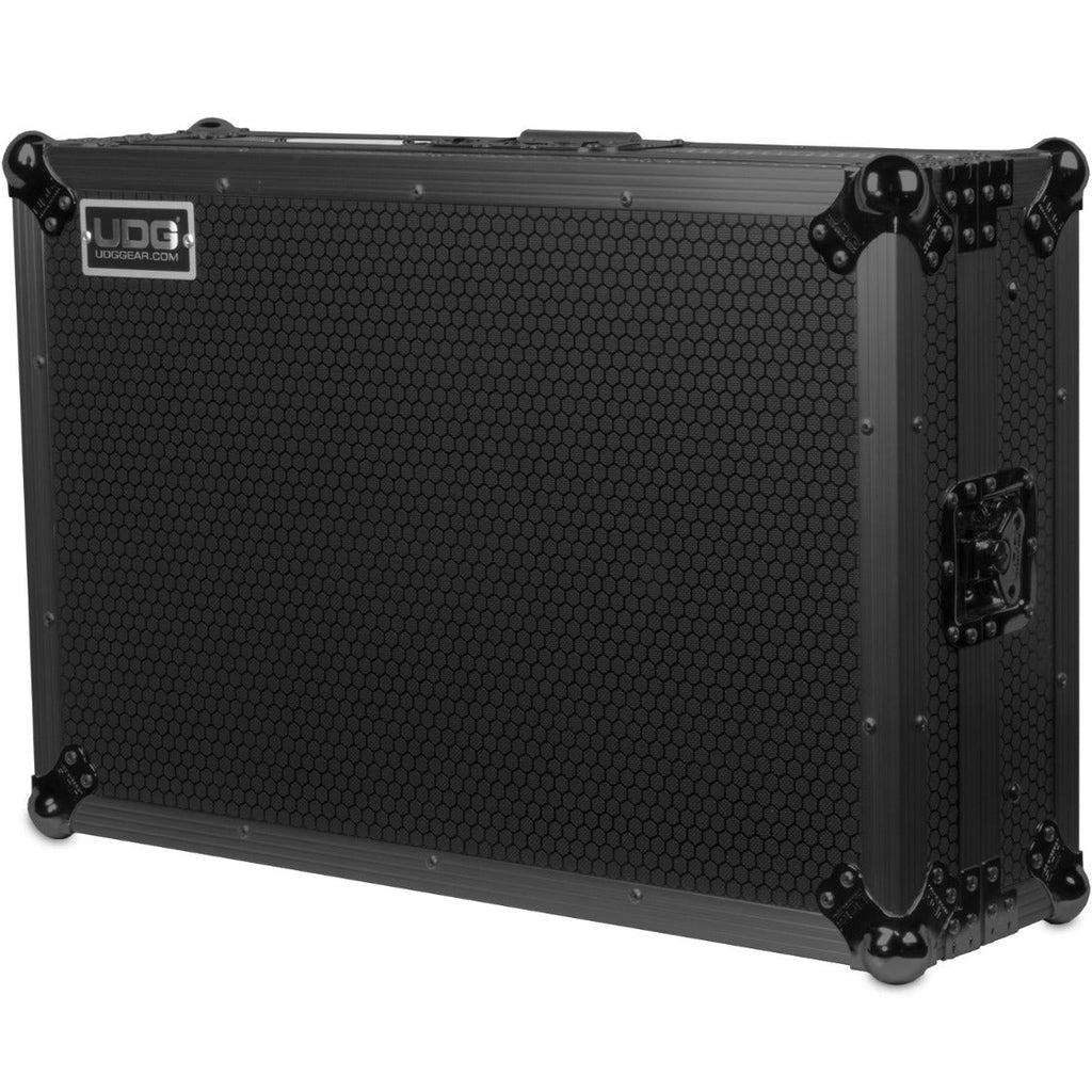 UDG Ultimate Flight Case for Pioneer XDJ-RR DJ controller with laptop shelf, black professional DJ flight case, U91065BL