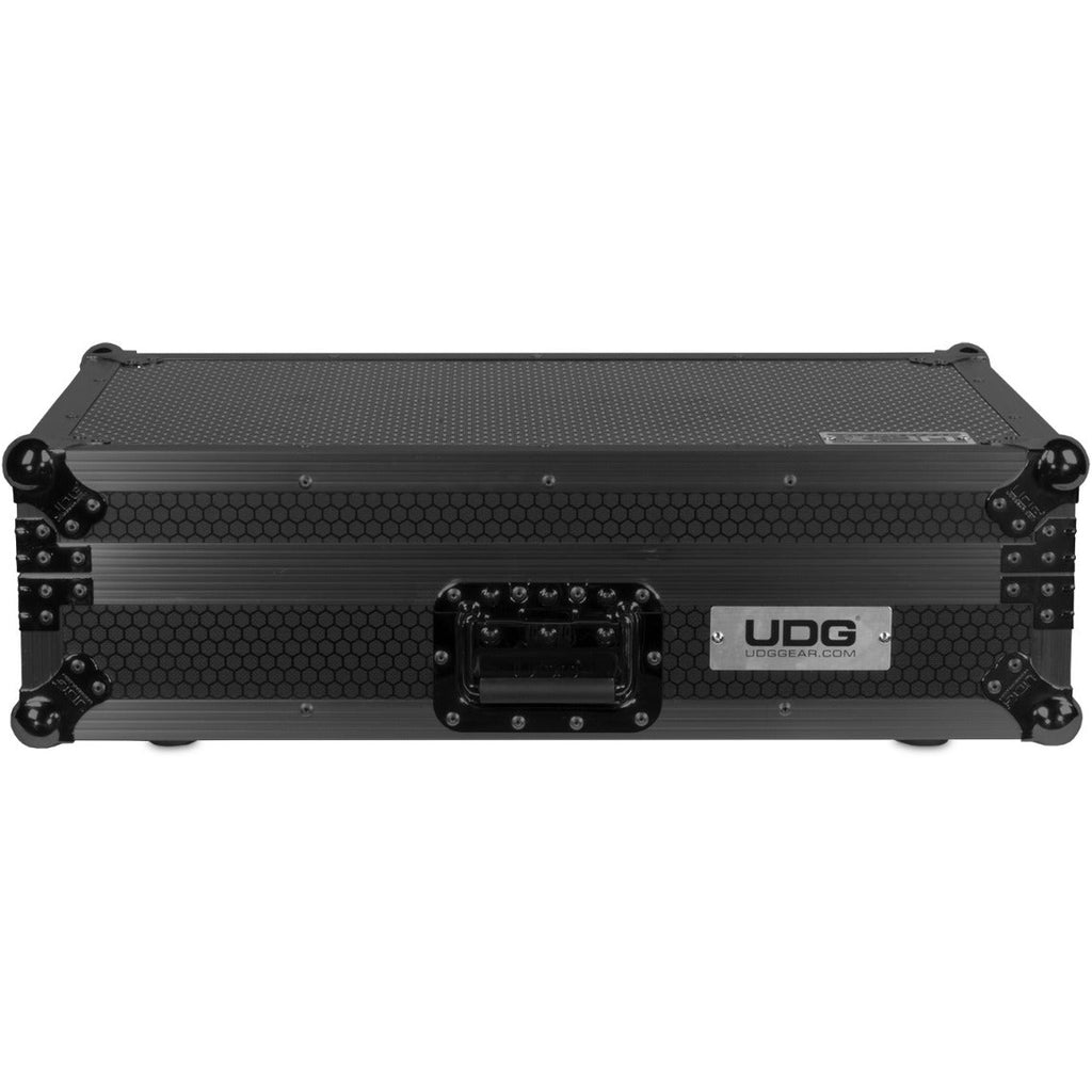UDG Ultimate Flight Case for Pioneer XDJ-RR in black with laptop shelf, durable DJ flight case for secure equipment transport