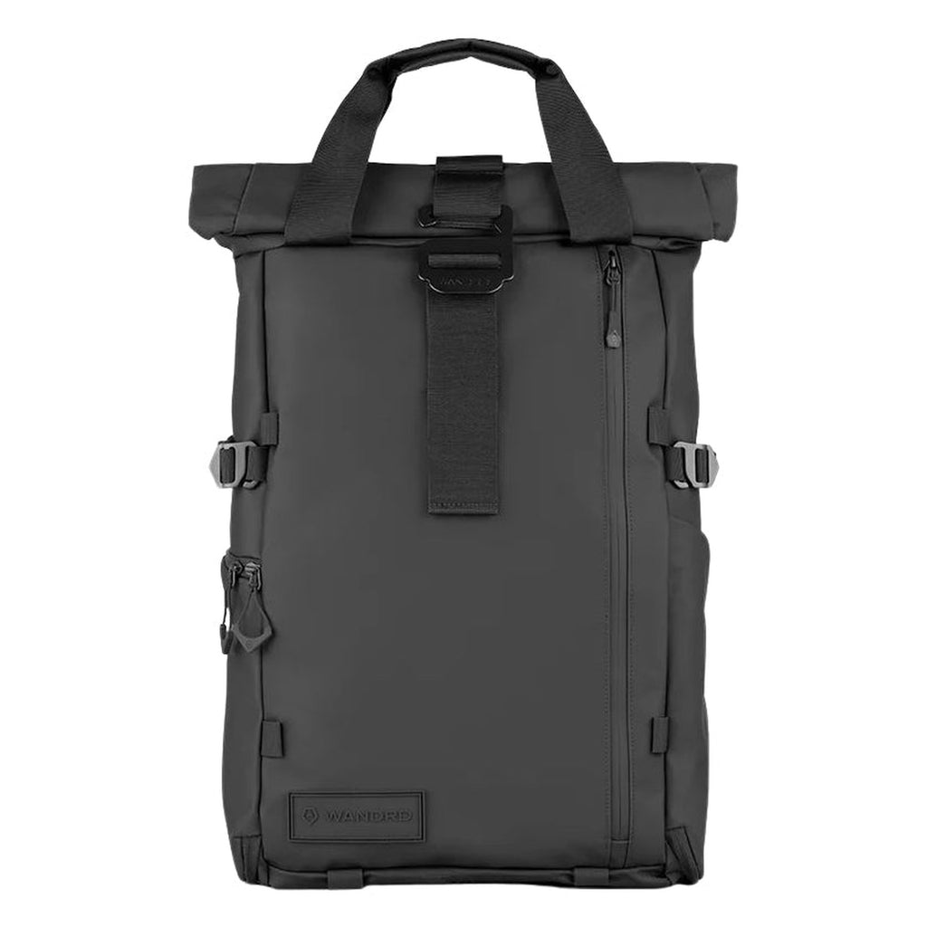 Wandrd Prvke bag with video equipment compartments, showing the stylish, durable black camera and gear storage case.