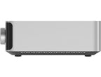 WiiM Amp Ultra stereo amplifier in silver, showcasing its all-in-one audio system design with various input and control features.
