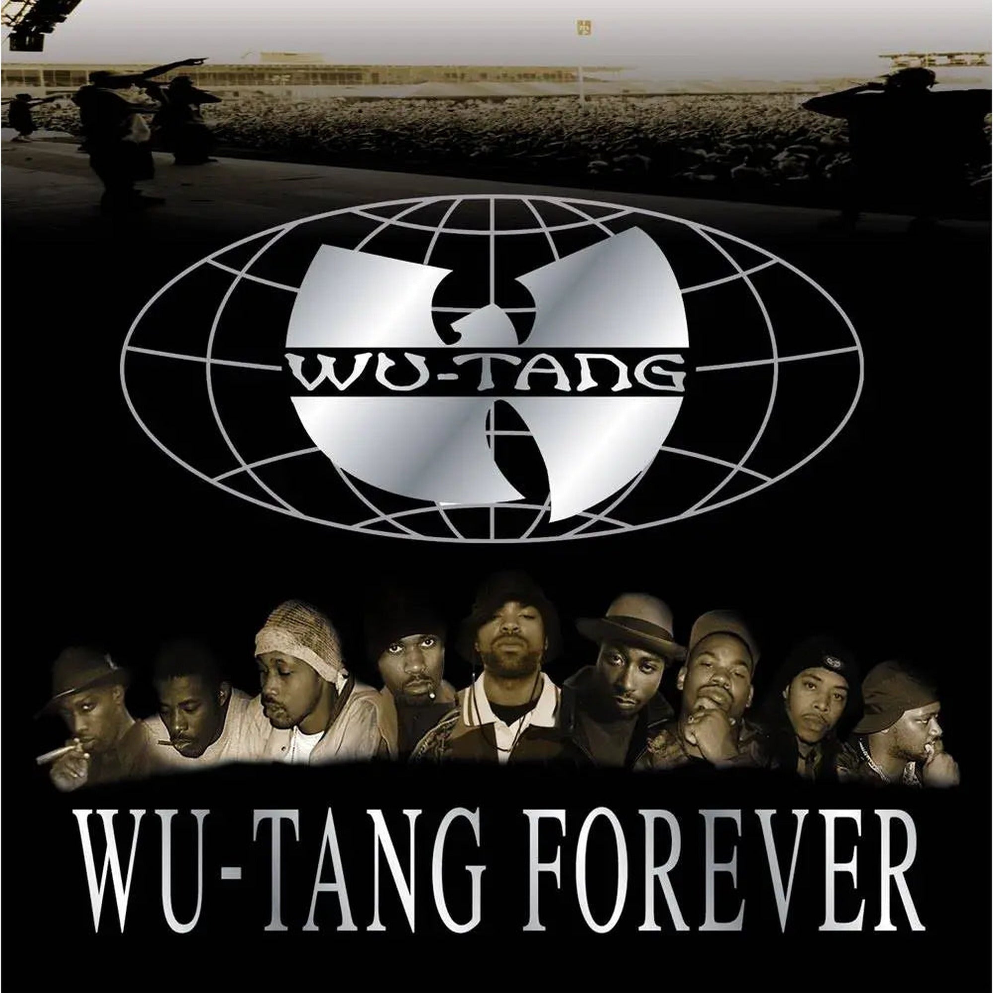 Black vinyl 4LP of Wu-Tang Clan's Wu-Tang Forever album by Loud Records, featuring album cover art and packaging.