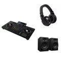 AlphaTheta XDJ-AZ Studio DJ bundle with professional DJ controller, mixer, and headphones for mixing and music performance.