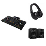 AlphaTheta XDJ-AZ Studio DJ bundle with professional DJ controller and accessories, designed for mixing and performances.