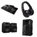 Pioneer DJ XDJ-RR Complete DJ bundle with two DJ controllers, headphones, and accessories for professional mixing setup.