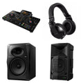 Pioneer DJ XDJ-RX3 Ultimate DJ bundle with dual large touchscreens, professional controls, and sleek black finish.