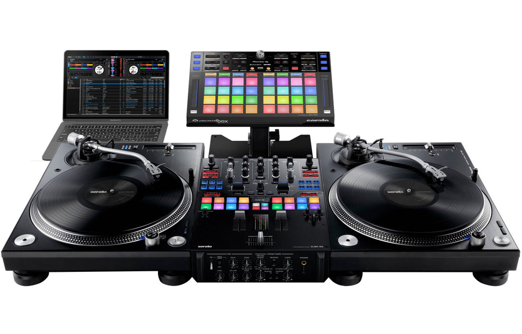 Pioneer DJ DDJ-XP2 DJ effects controller with colorful controls and knobs, designed for professional DJ performances.