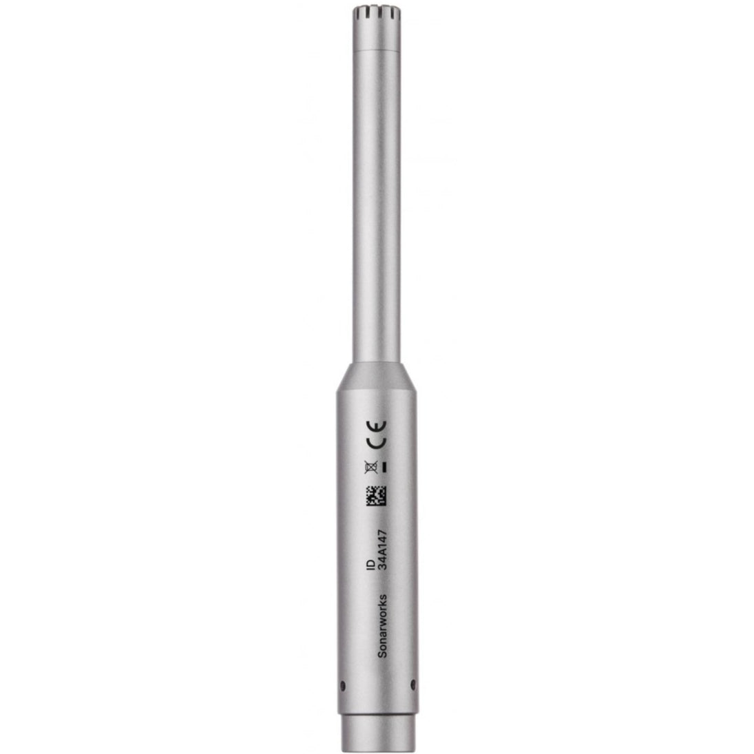 Sonarworks SoundID Reference measurement microphone for room calibration, shown in a professional audio setup.