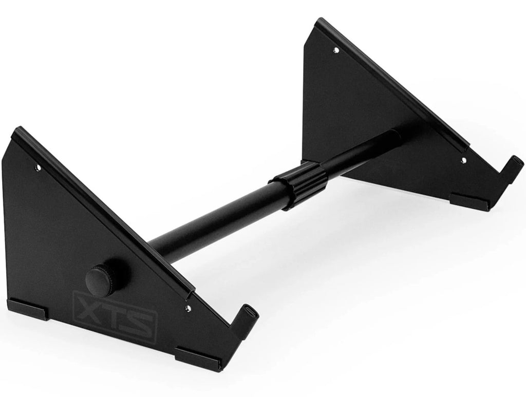 Large Analog Cases XTS Stand for keyboards, showing a sturdy metal frame with adjustable extension arms for stable support.