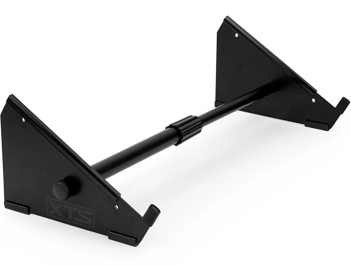 Analog Cases XTS Stand large keyboard stand with extension set, black metal frame supporting musical and electronic keyboards.