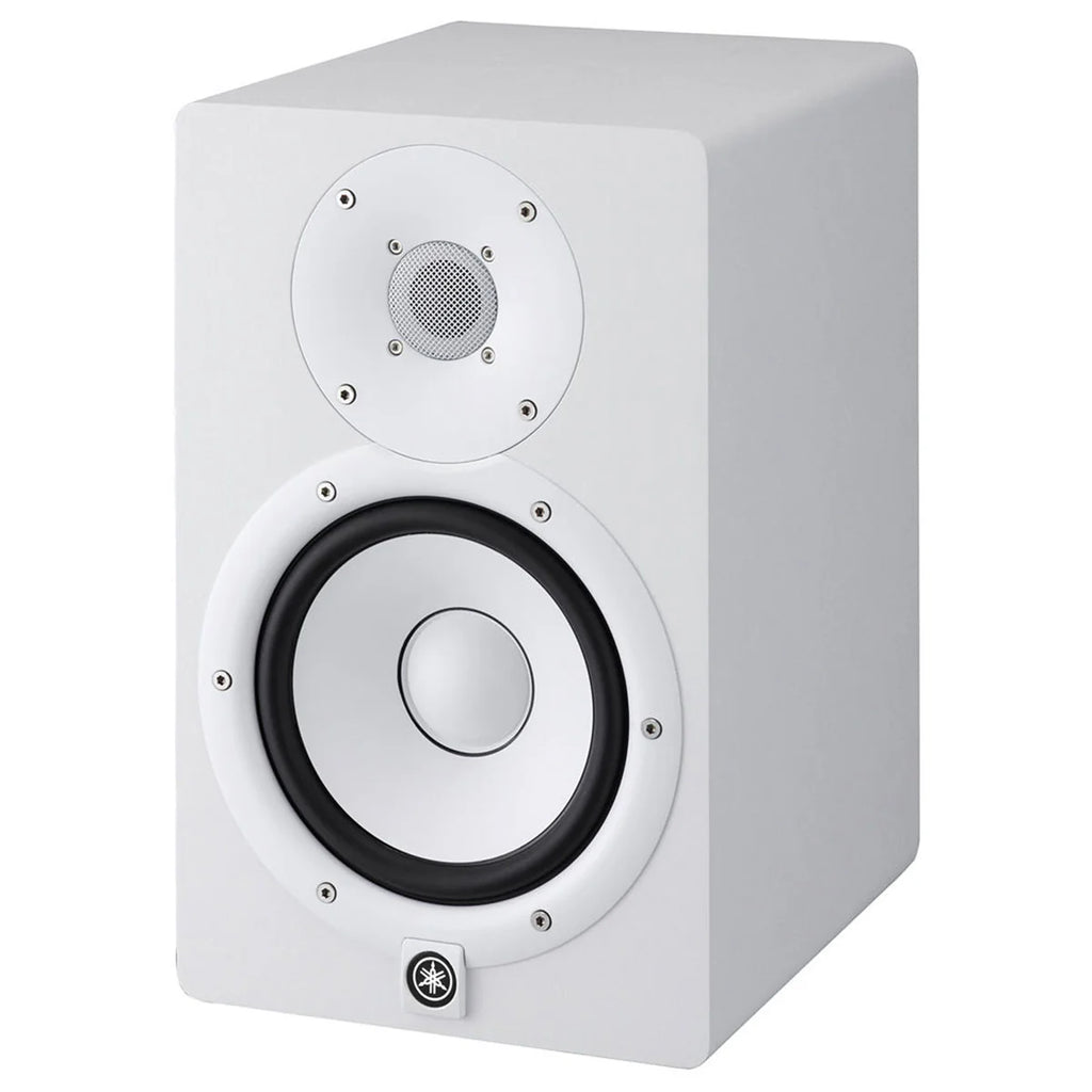 Yamaha HS7 active studio monitors, in white