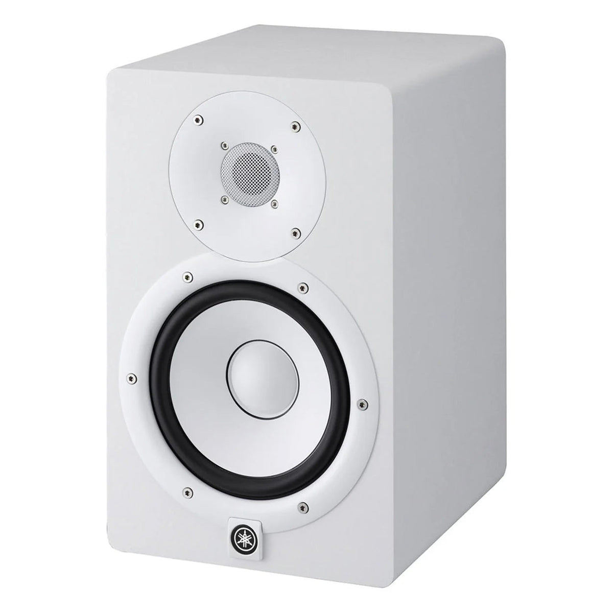 Yamaha HS7 active studio monitors, in white