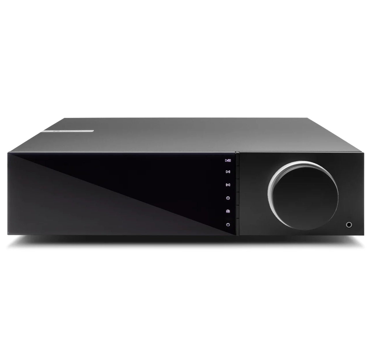 Cambridge Audio Evo 150 SE music streamer with sleek design and control knobs, showcasing its front panel and connectivity options.