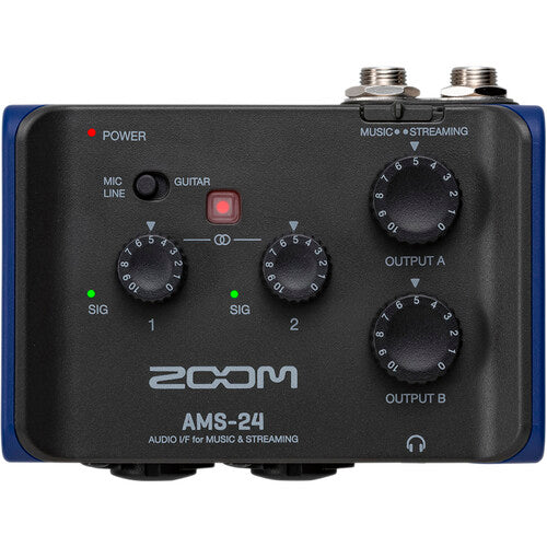 Zoom AMS-24 | Portable 2-in/4-out Audio Interface for Streaming