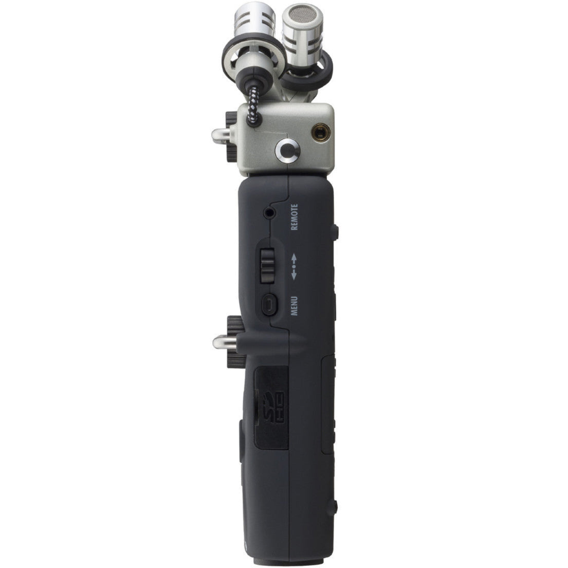 Zoom H5 digital recorder with multiple input ports and compact design, ideal for high-quality audio recording.