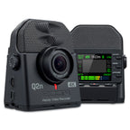Zoom Q2n-4K video camera with compact design and lens, ideal for high-quality audio and video recording.