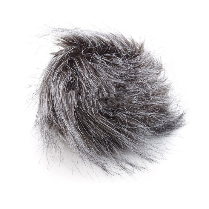 Zoom WSU-1 furry windscreen for recorder accessories, designed to reduce wind noise on microphone.